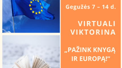 Kviečiame sudalyvauti virtualioje viktorinoje „Pažink knygą ir Europą!“