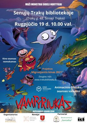 Animacinio Filmuko Vampyriukas Seansas Senieji Trakai Trakų Viesoji Biblioteka