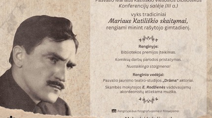 Tradiciniai Mariaus Katiliškio skaitymai Pasvalyje