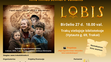 Trakų viešoji biblioteka kviečia į kino filmą „Lobis“
