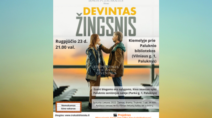 Kino seansas „Devintas žingsnis“ Paluknyje